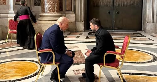 Imagine a Peace Meeting at St. Peter's Basilica without the Pope...