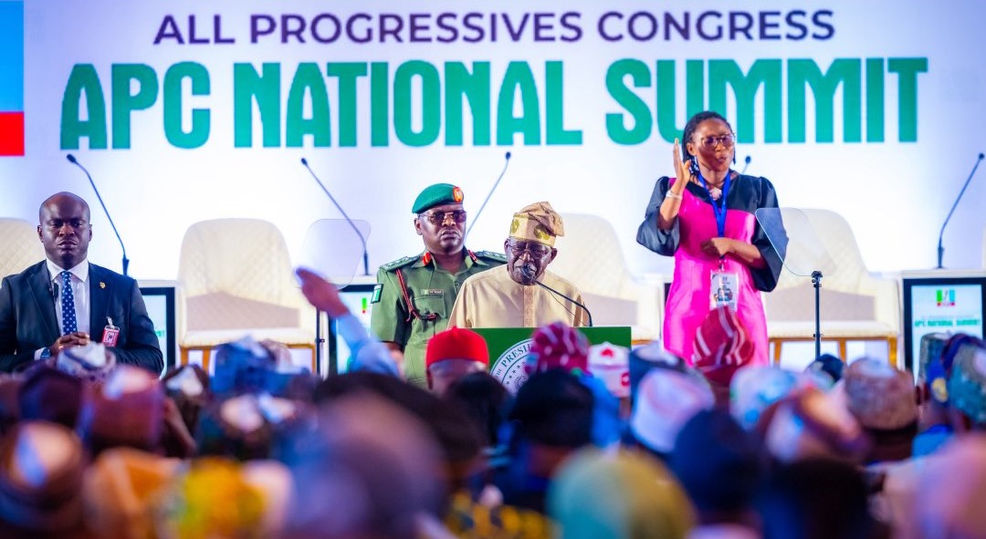 Don�t expect People to remain in a sinking Ship without Life Jacket, says Tinubu at APC Summit