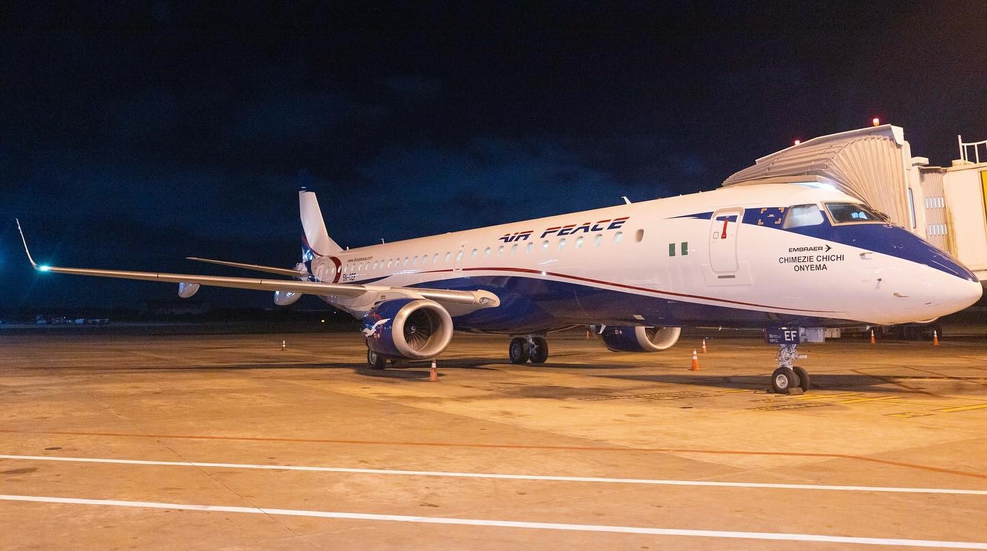 Air Peace widens Fleet with acquisition of first of its type Embraer 190 Aircraft
