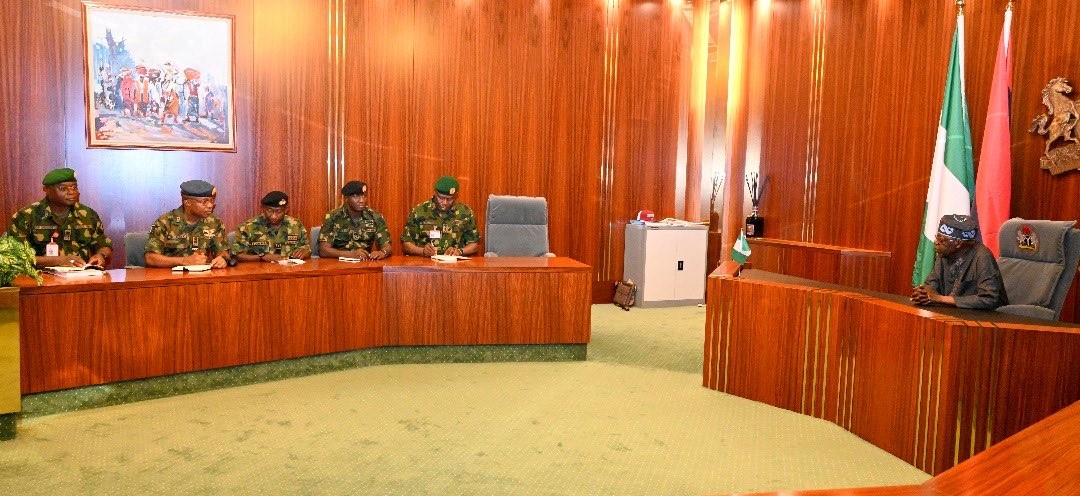 Strengthening Security, Professionalism, Efficiency: Are these only reasons Tinubu met new Service Chiefs behind Closed-Door?
